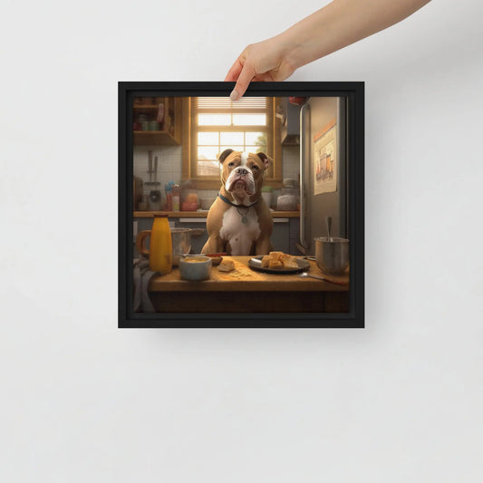 American Bully Puppy Art Floating Canvas - Roclla Media Art