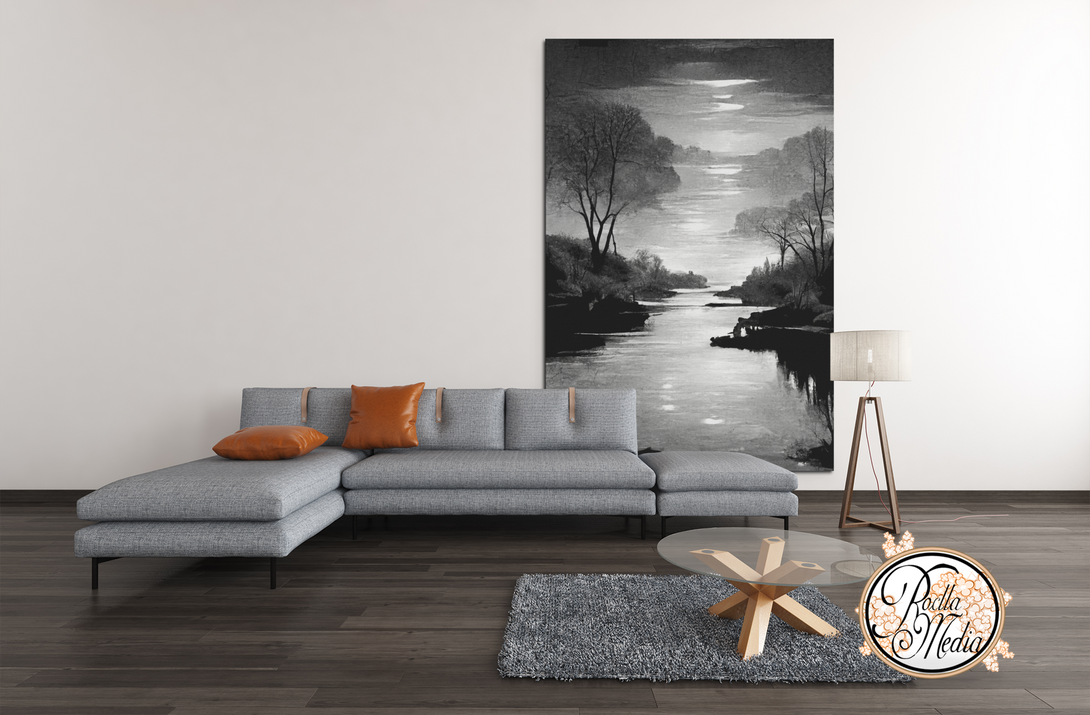 Professional Fine Art Landscape Print - Freedom Is With Me - Black & White Art